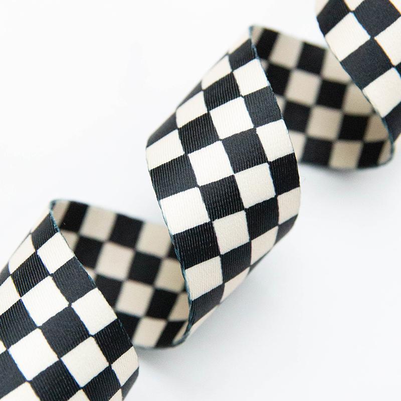 Ruby Star Society Webbing 1.5" Checker in Black/Natural