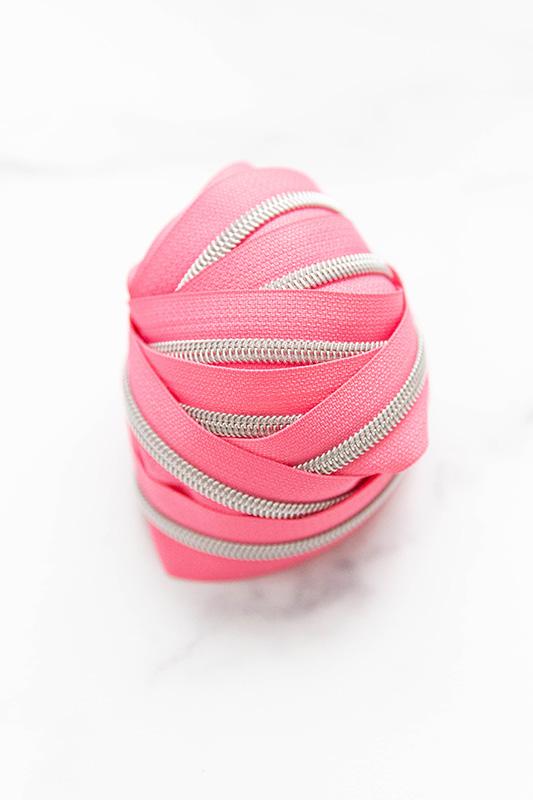 Knot & Thread Zipper Tape Rose Glow