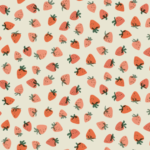 Cloud 9 Organic Cotton Floral Frenzy Strawberries