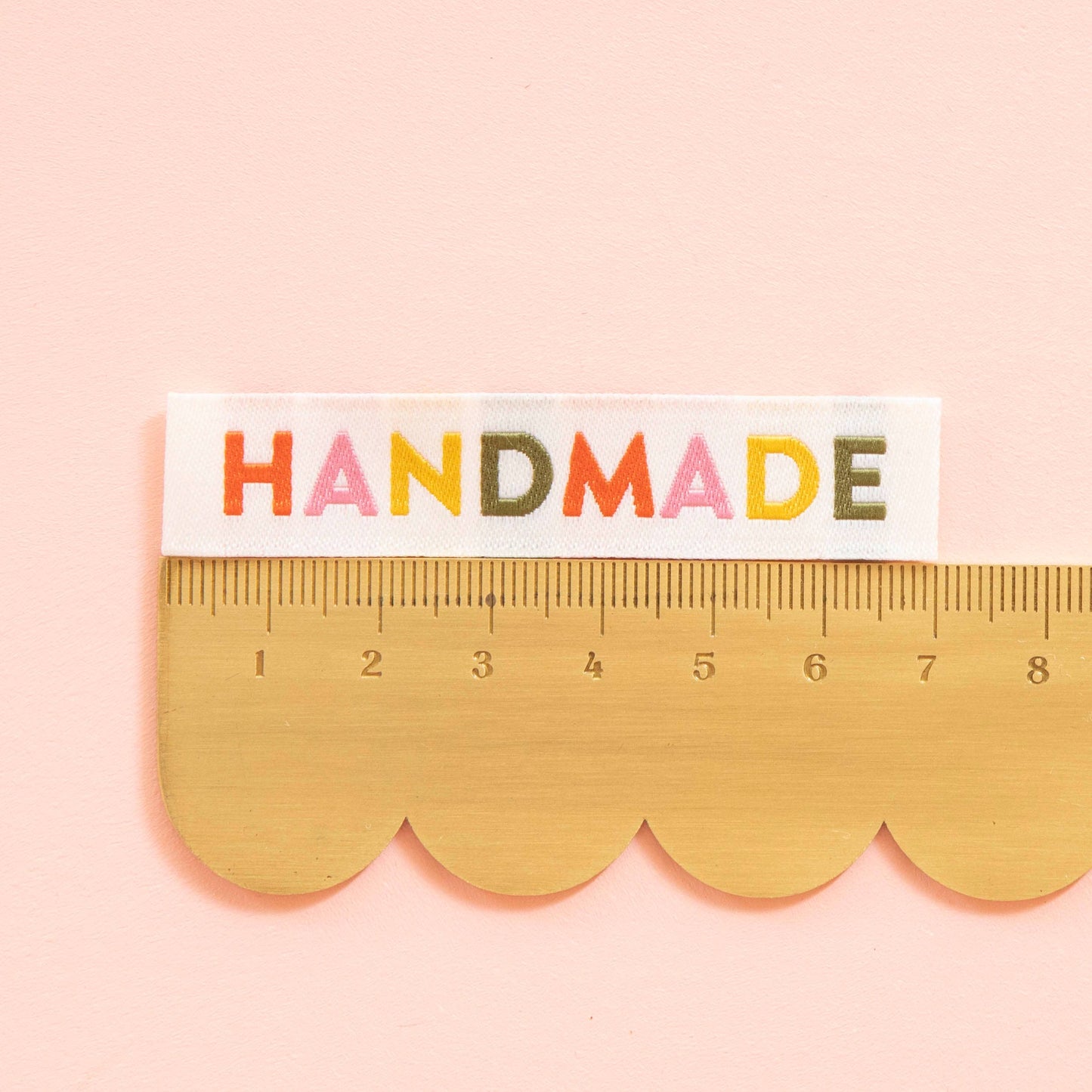 Sarah Hearts - Handmade Woven Sewing Labels - Muted Colors