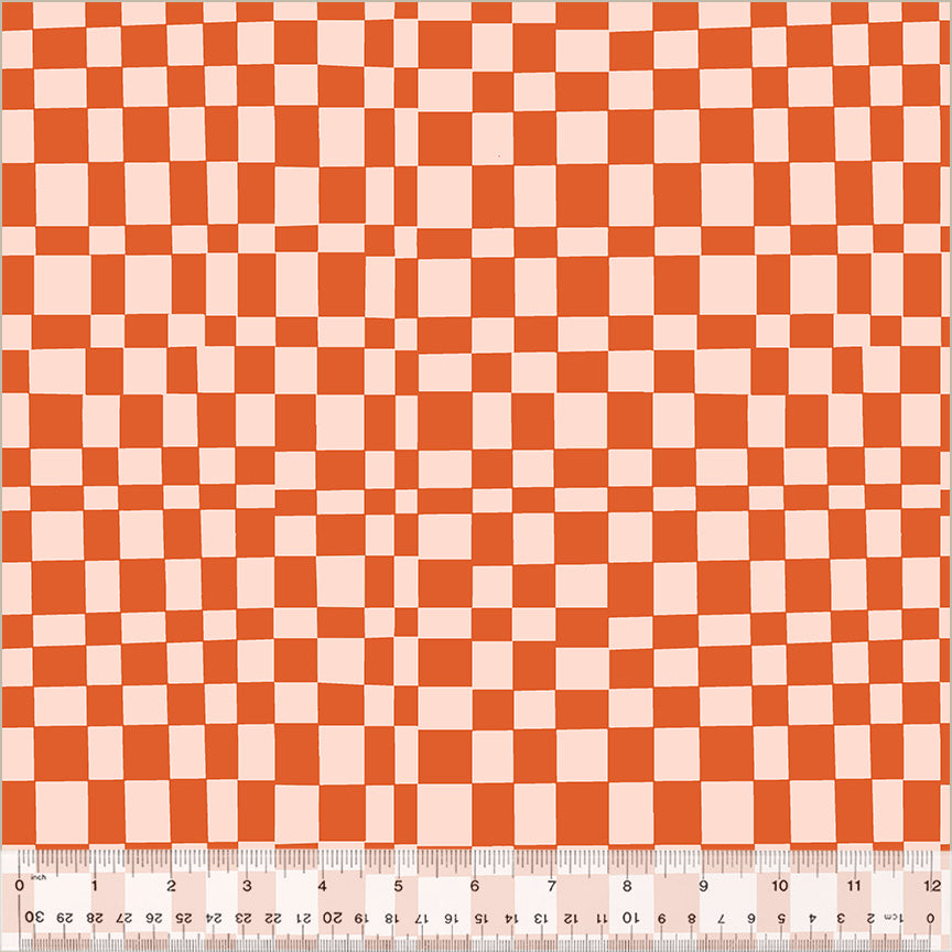 Annabel Wrigley Kaleidoscope Checker Mandarin-Blush