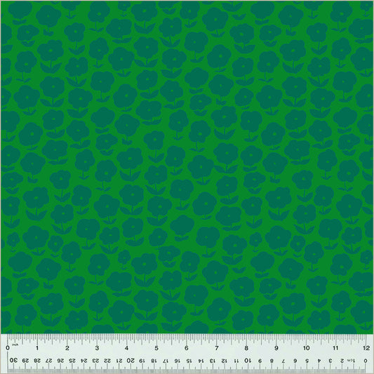 Heather Ross Ruby + Bee Blenders Puffy Daisy in Ferns