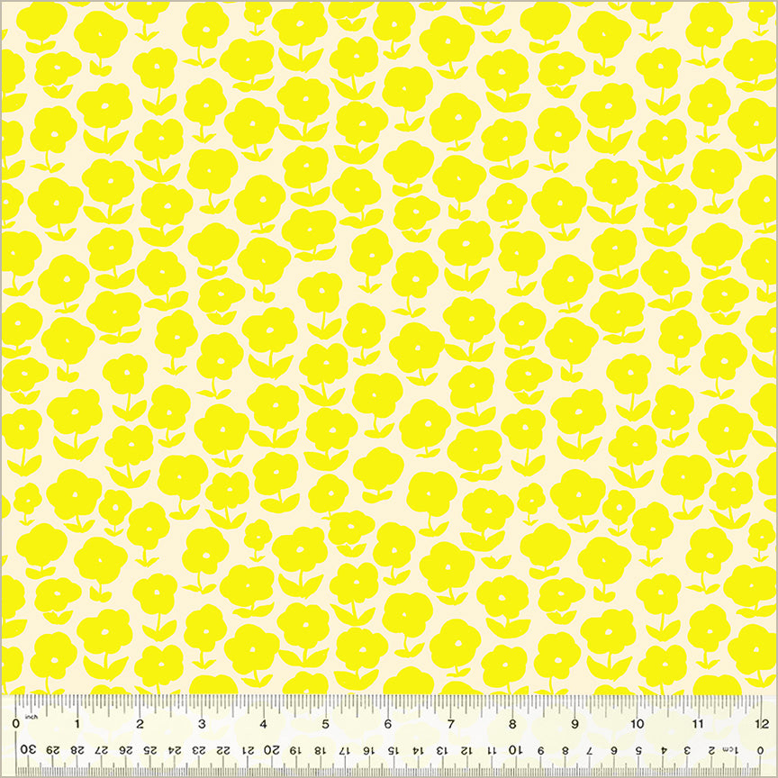 Heather Ross Ruby + Bee Blenders Puffy Daisy in Vanilla Custard