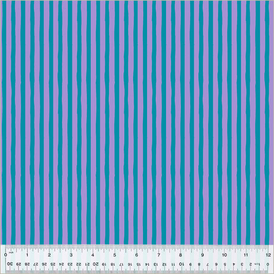 Heather Ross Ruby + Bee Blenders Drawn Stripe in Salvia/Provence