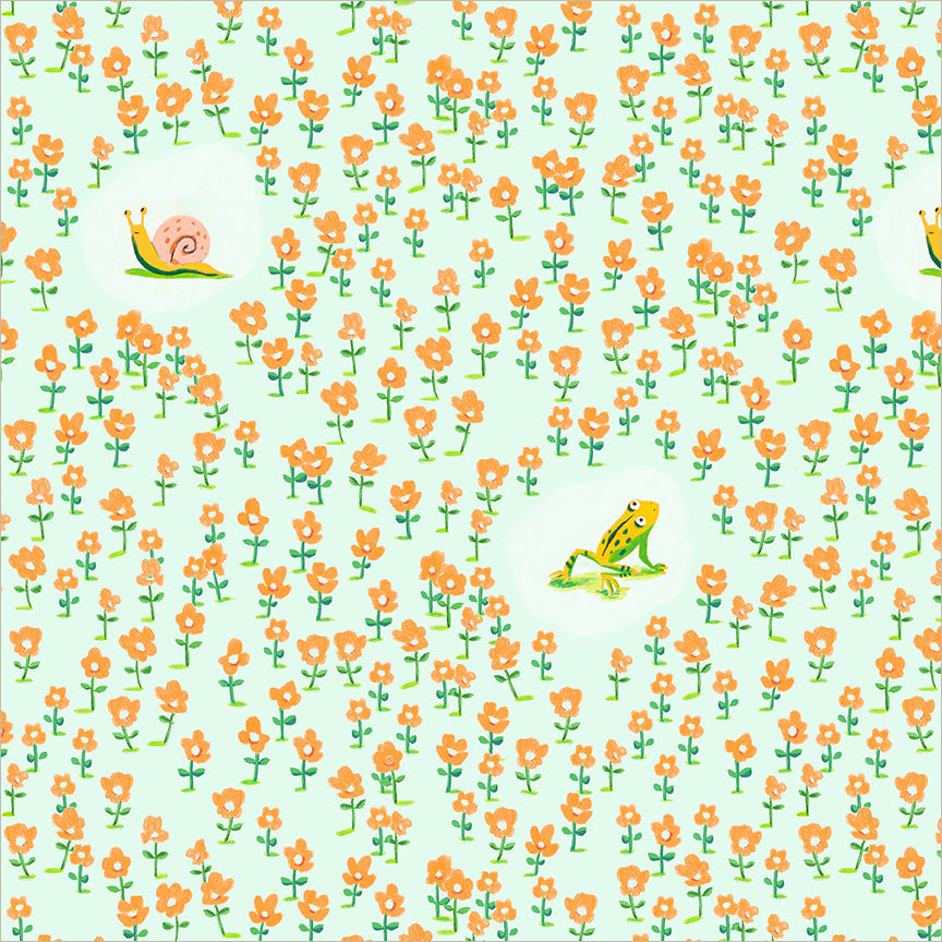 PREORDER Heather Ross Boat Race Critters in Aqua