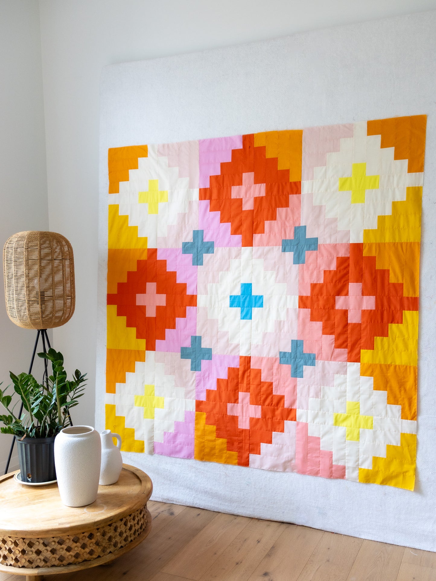 Look Up Quilt Kit in Ruby + Bee Solids