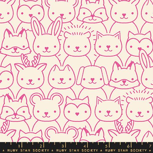 Ruby Star Society Woodland Park Sup Animals in Raspberry