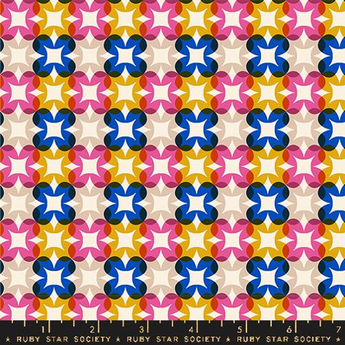 Ruby Star Society Woodland Park Flower Plaid in Blue Ribbon