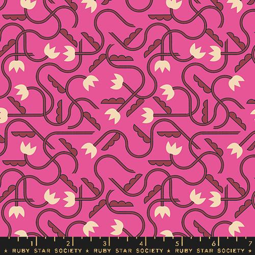 Ruby Star Society Woodland Park That One Flower Print in Raspberry
