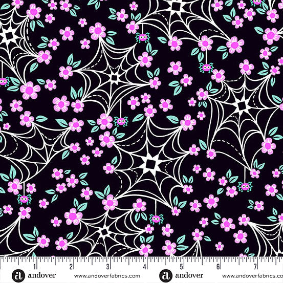 Ghostly Garden by KP Creates Web and Bloom Black