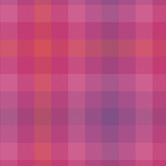 Kaleidoscope - Stripes and Plaids by Alison Glass Plaid Magenta