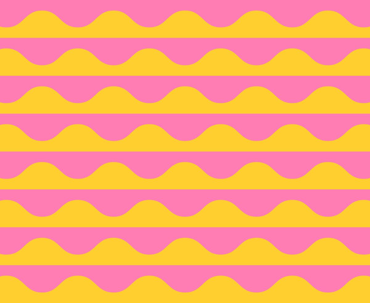 Emily Van Hoff Fabric Groove Geometric Print wavy pink orange
