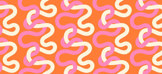 Emily Van Hoff Fabric Groove Geometric Print wideback pink