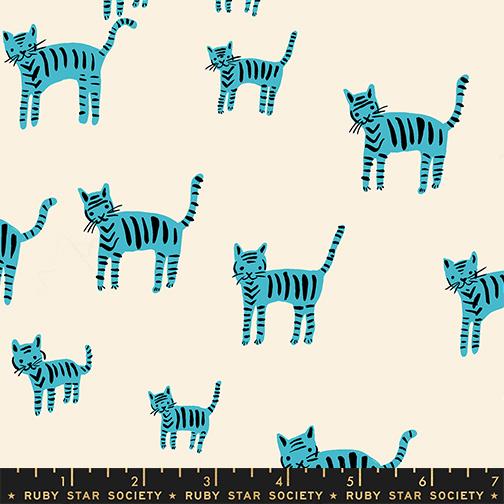 PREORDER Ruby Star Society Catnap Tiger Stripes in Turquoise