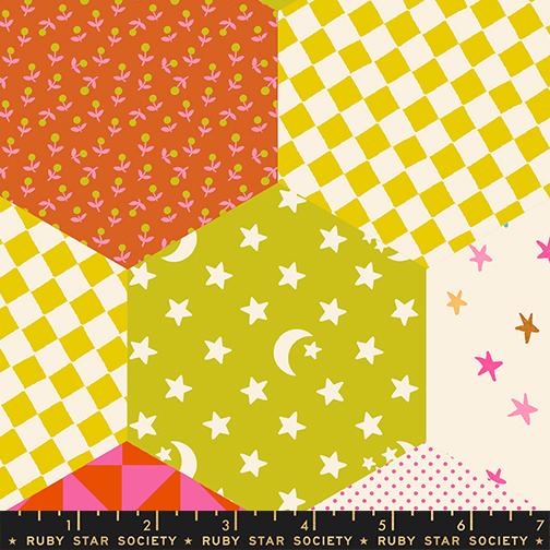 PREORDER Ruby Star Society Catnap 108" Wideback Hexagon in Thistle