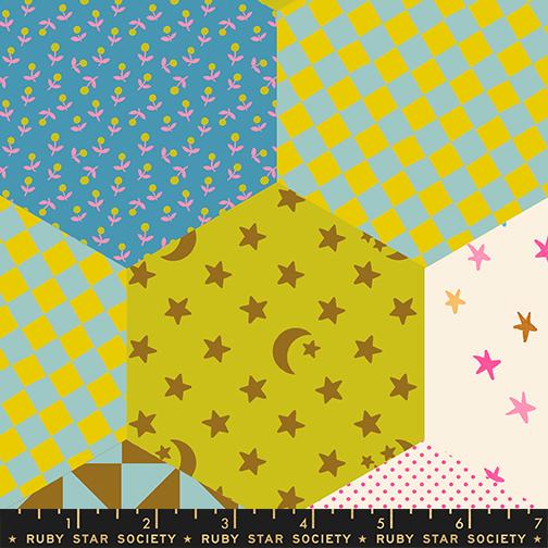 Ruby Star Society Catnap 108" Wideback Hexagon in Posy