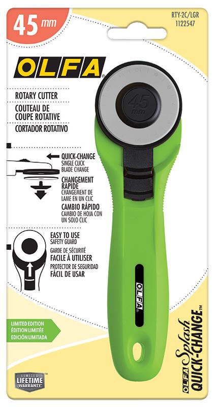 Olfa Splash Quick Change Rotary Cutter Lime Green