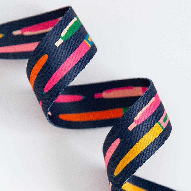 Ruby Star Webbing Pens in Navy 1.5" width