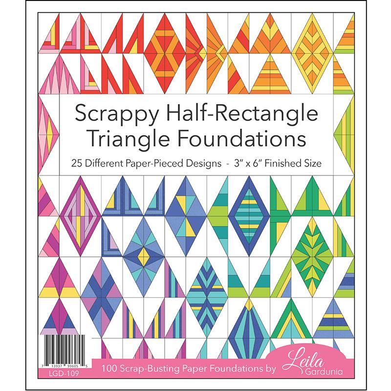 3x6" Scrappy Half Rectangle Triangle Foundation Paper by Leila Gardunia