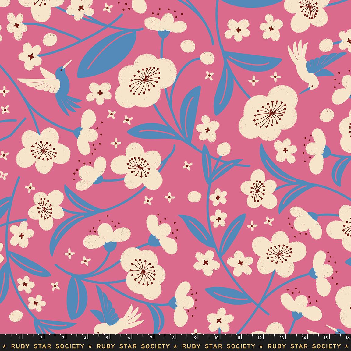 PREORDER Ruby Star Society Persimmon 108” Wideback Hibiscus