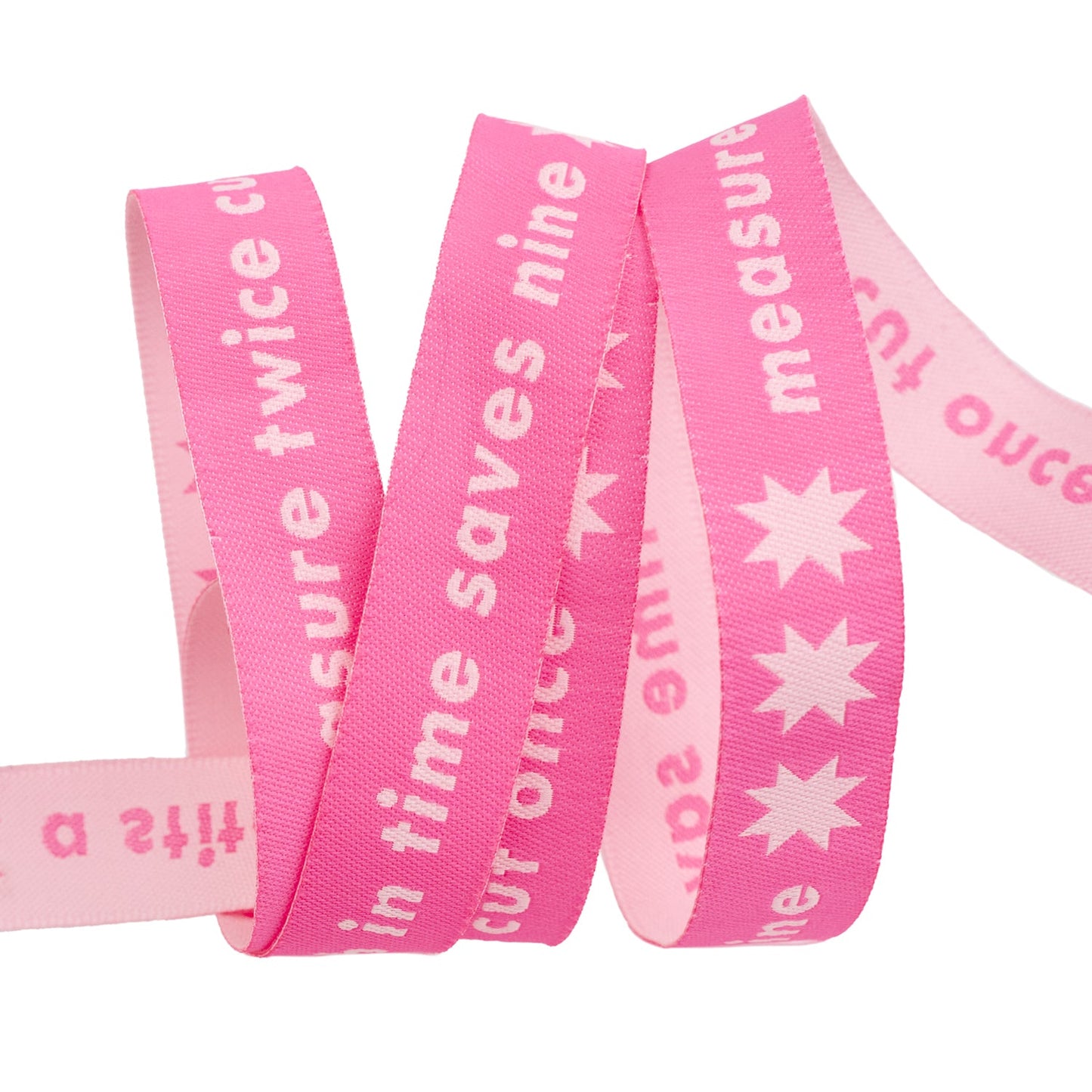 Ruby Star Society Renaissance Ribbons Catnap Measure Twice in Neon Pink 5/8" by Alexia Abegg