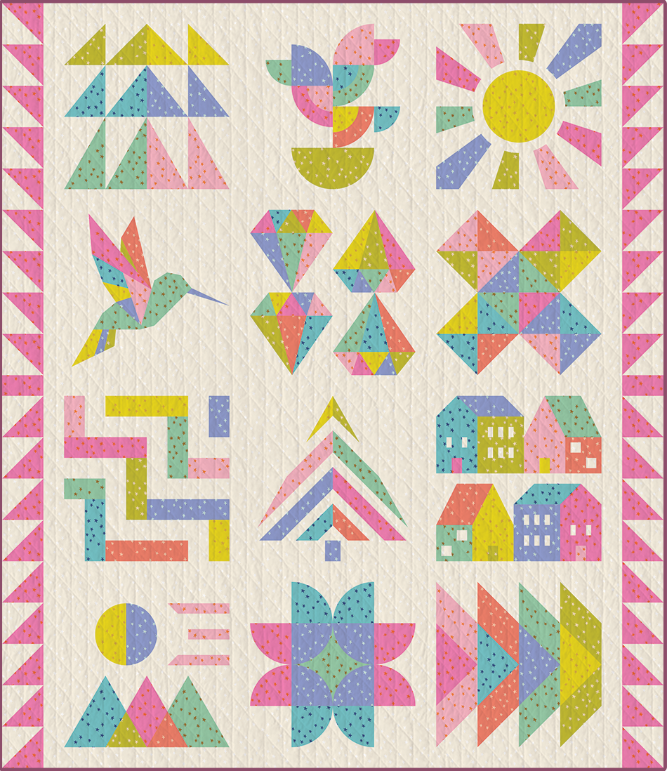 PREORDER Hand + Soul 2027 Block of the Month Quilt Kit | All the Stars - Ruby Star Society Starry