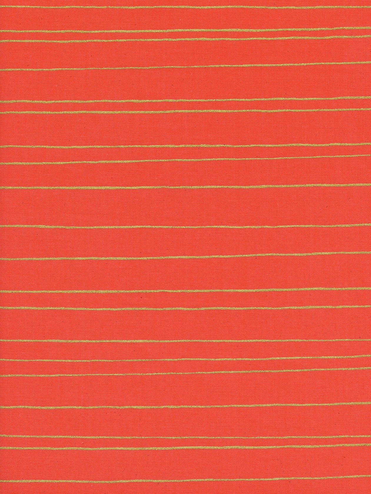 Noel Gold Stripe in Red Cotton + Steel