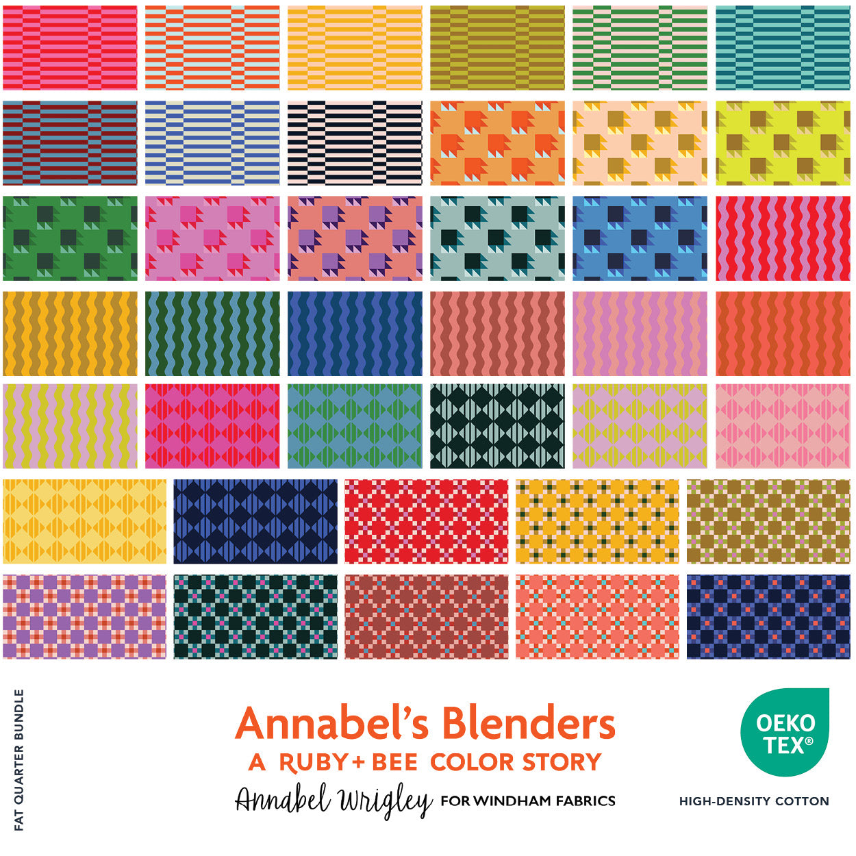 PREORDER Annabel Wrigley Ruby + Bee Blenders Fat Quarter Bundle