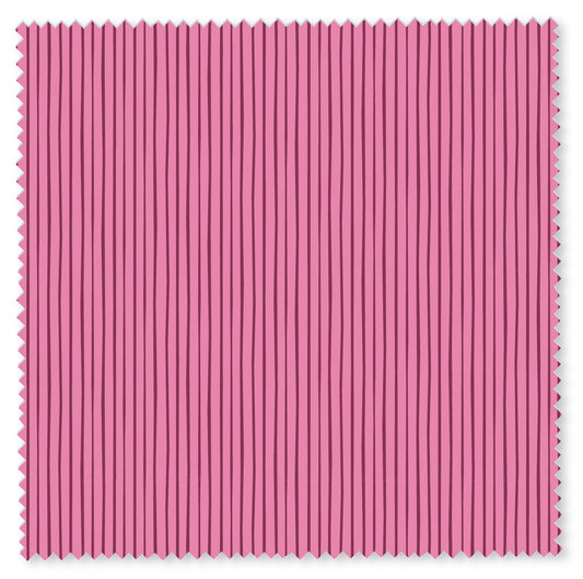 Felicity Fabrics Rows in Berry pink stripes