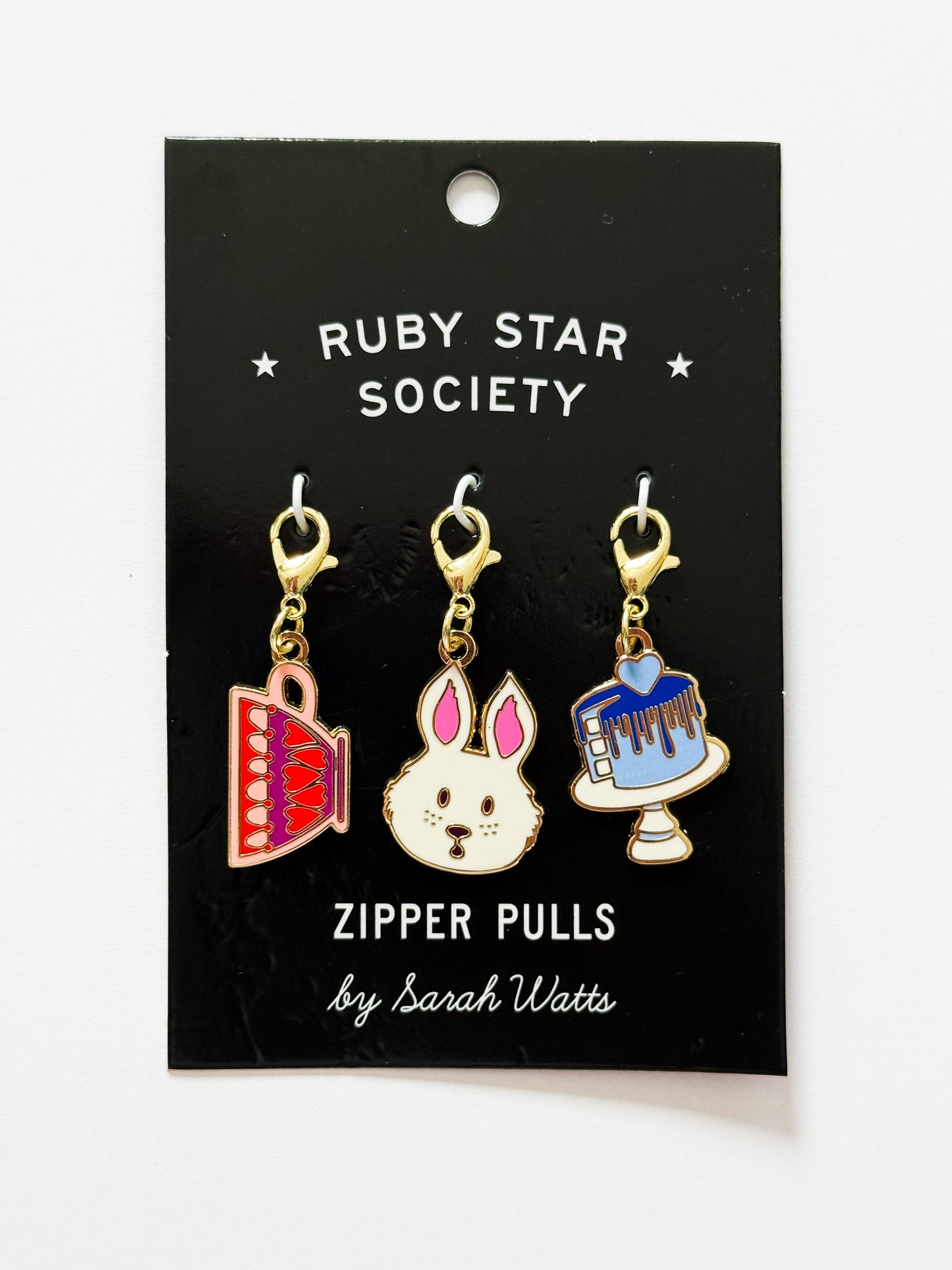 Ruby Star Society Hello Alice Zipper Pulls by Sarah Watts