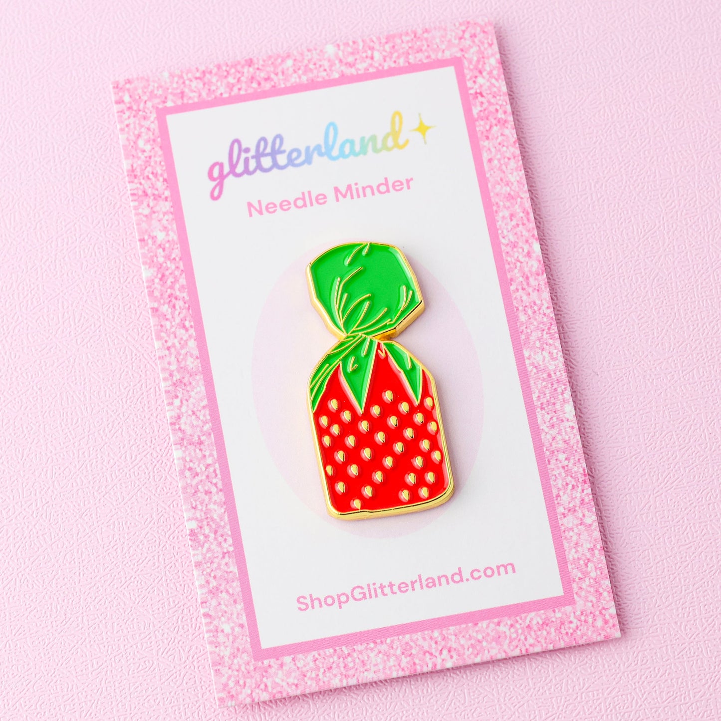 Glitterland Strawberry Candy Needle Minder