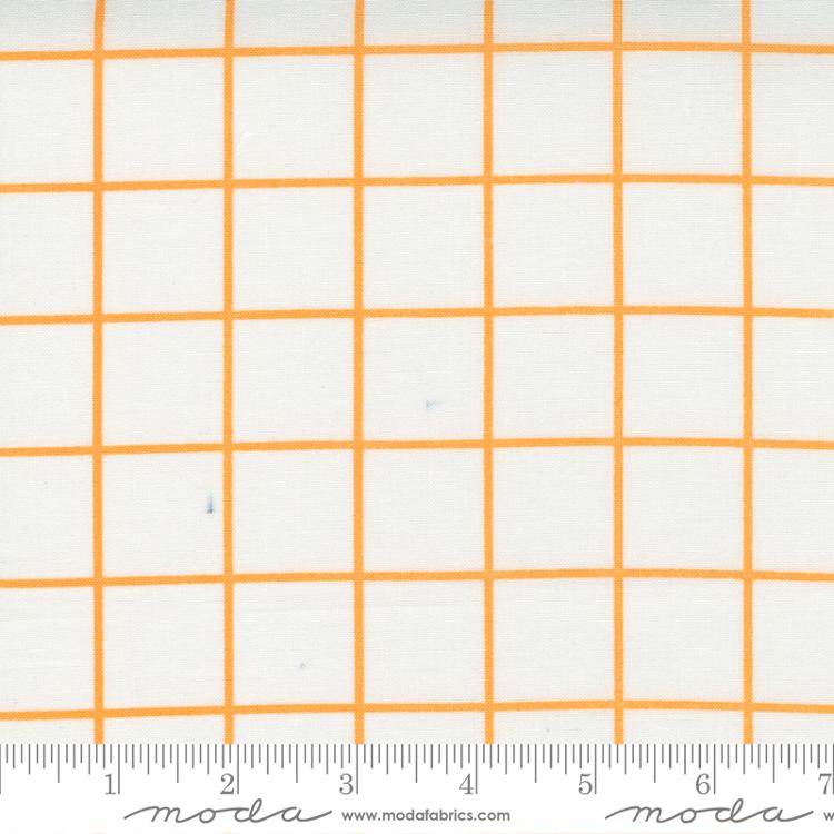 One Fine Day Windowpane Big Grid Ivory Orange
