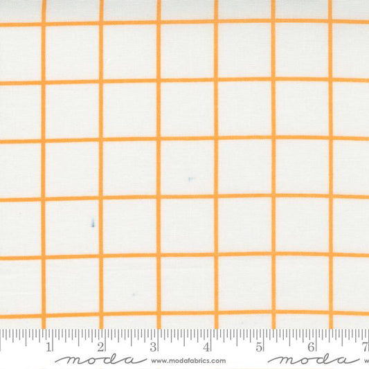 One Fine Day Windowpane Big Grid Ivory Orange