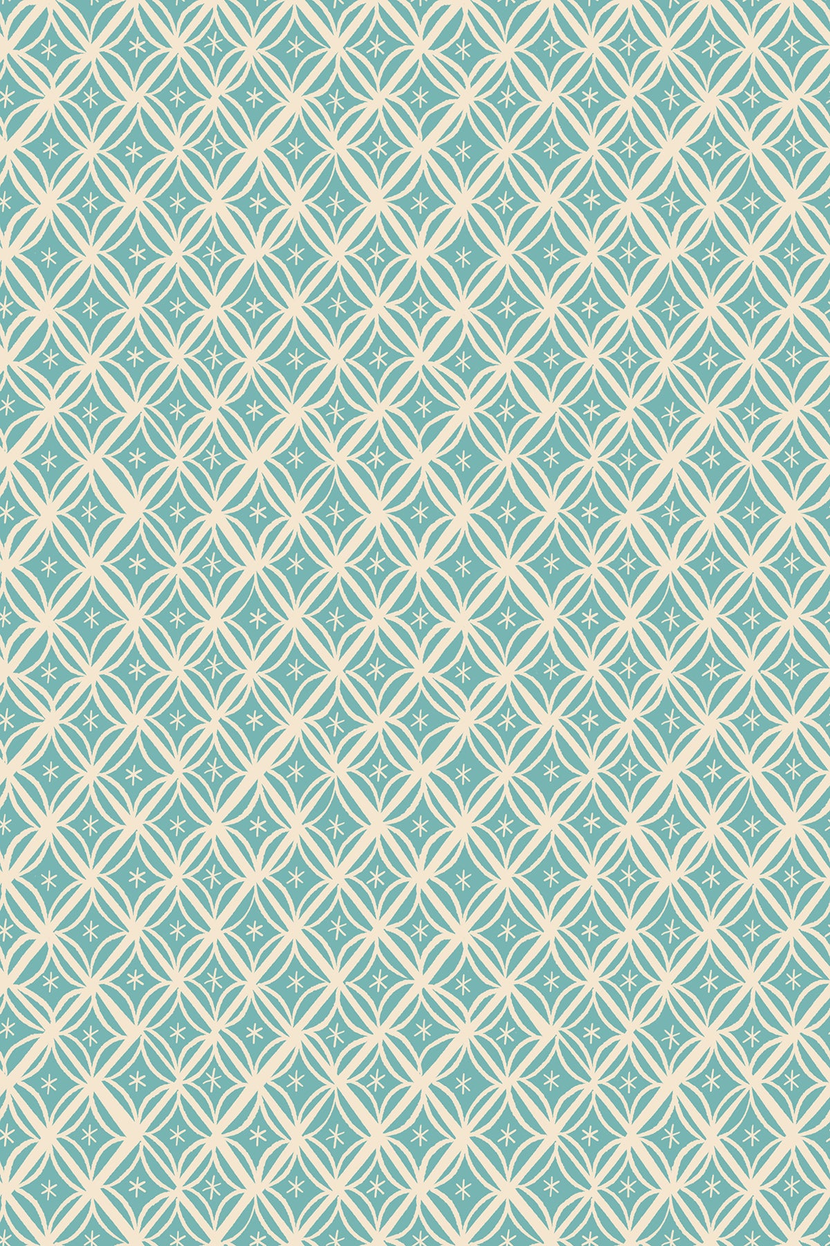 Ruby Star Society Camellia Macrame in Turquoise designed by Melody Miller