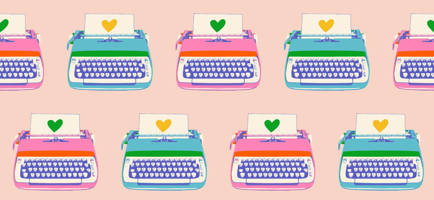 Ruby Star Society Best Day Ever Typewriters in Vintage Pink