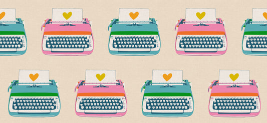 Ruby Star Society Best Day Ever Canvas Typewriters in Natural