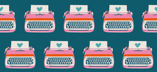 Ruby Star Society Best Day Ever Canvas Typewriters in Teal