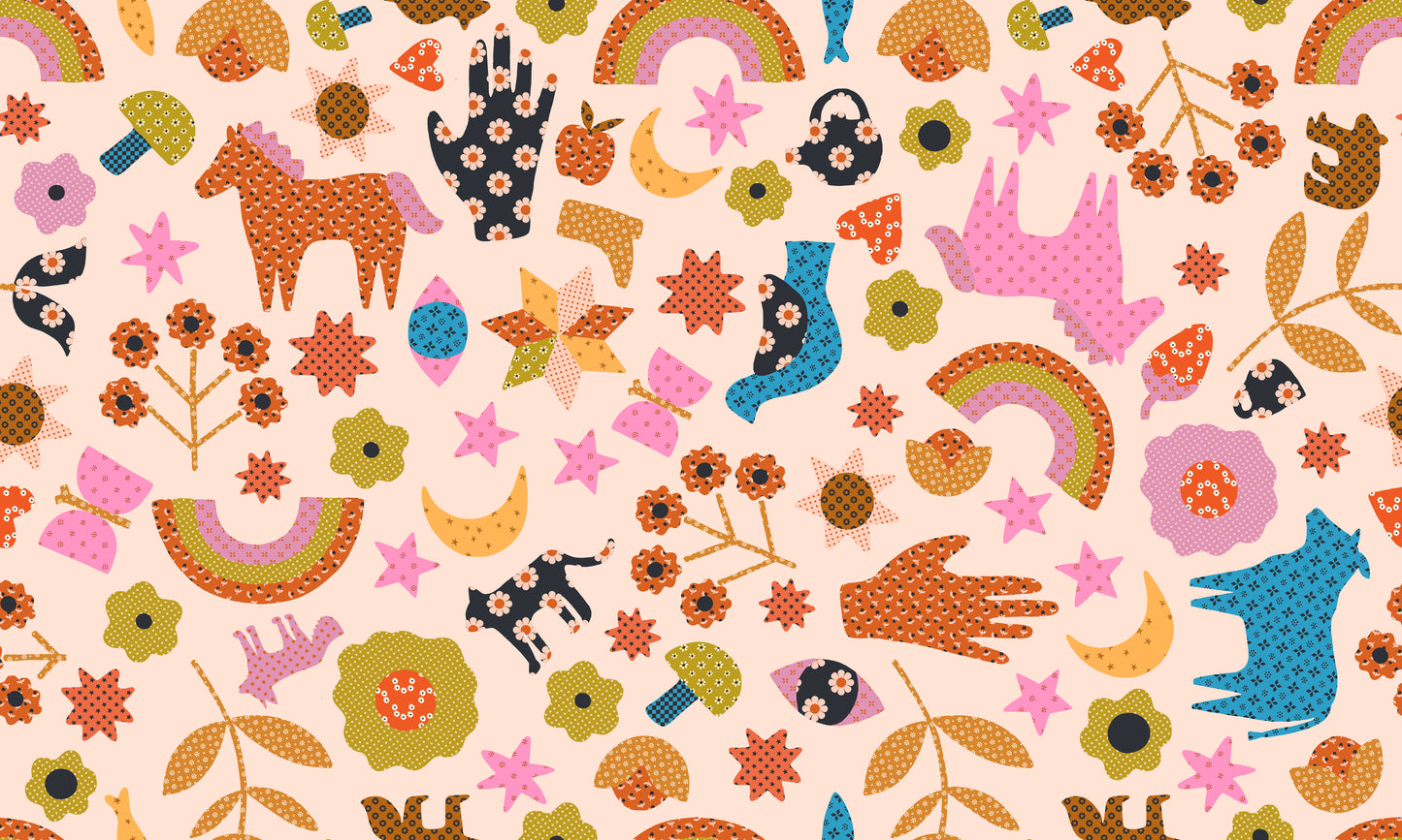 PREORDER Ruby Star Society Meadow Star Applique in Peach