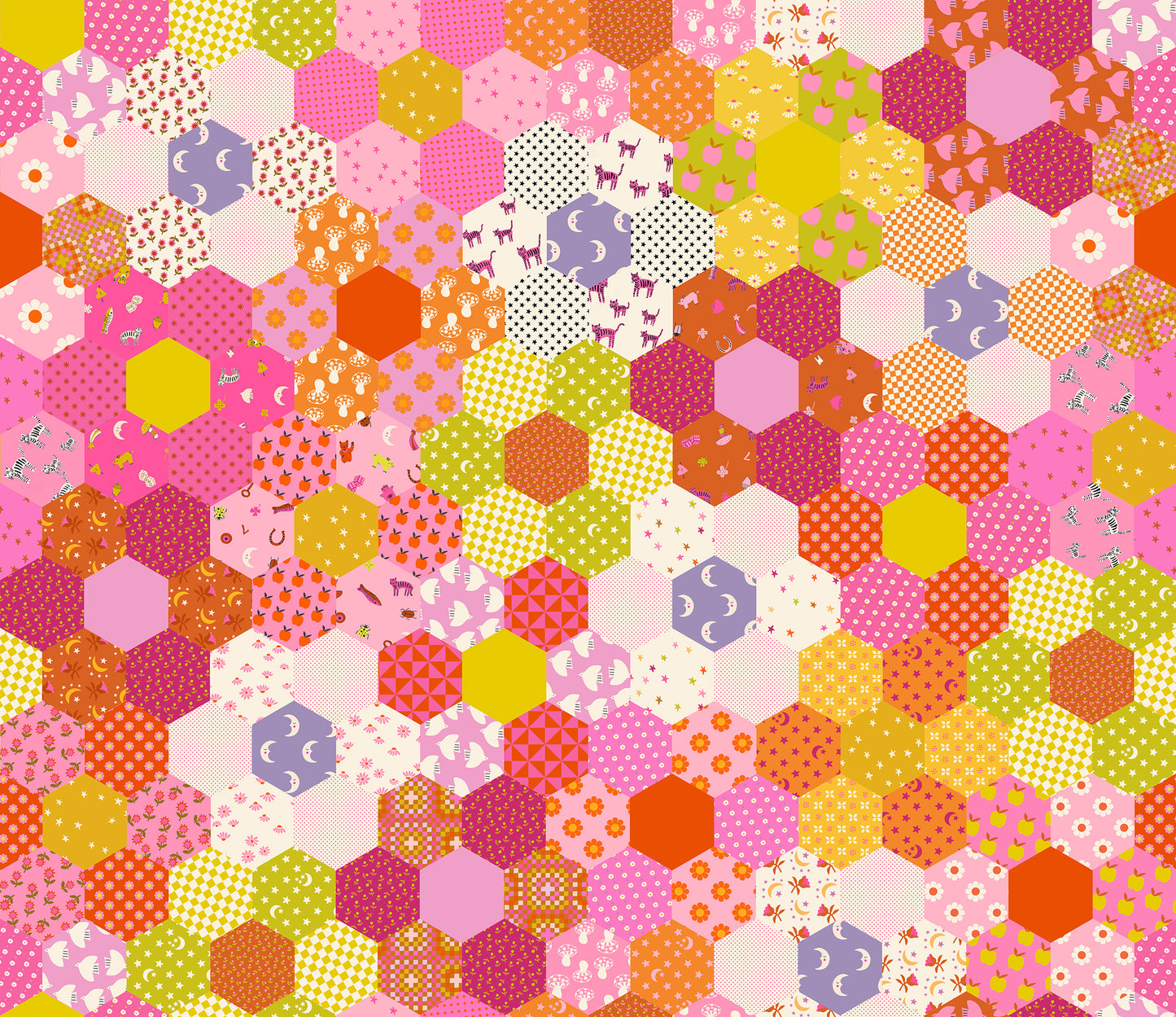 PREORDER Ruby Star Society Catnap 108" Wideback Hexagon in Thistle