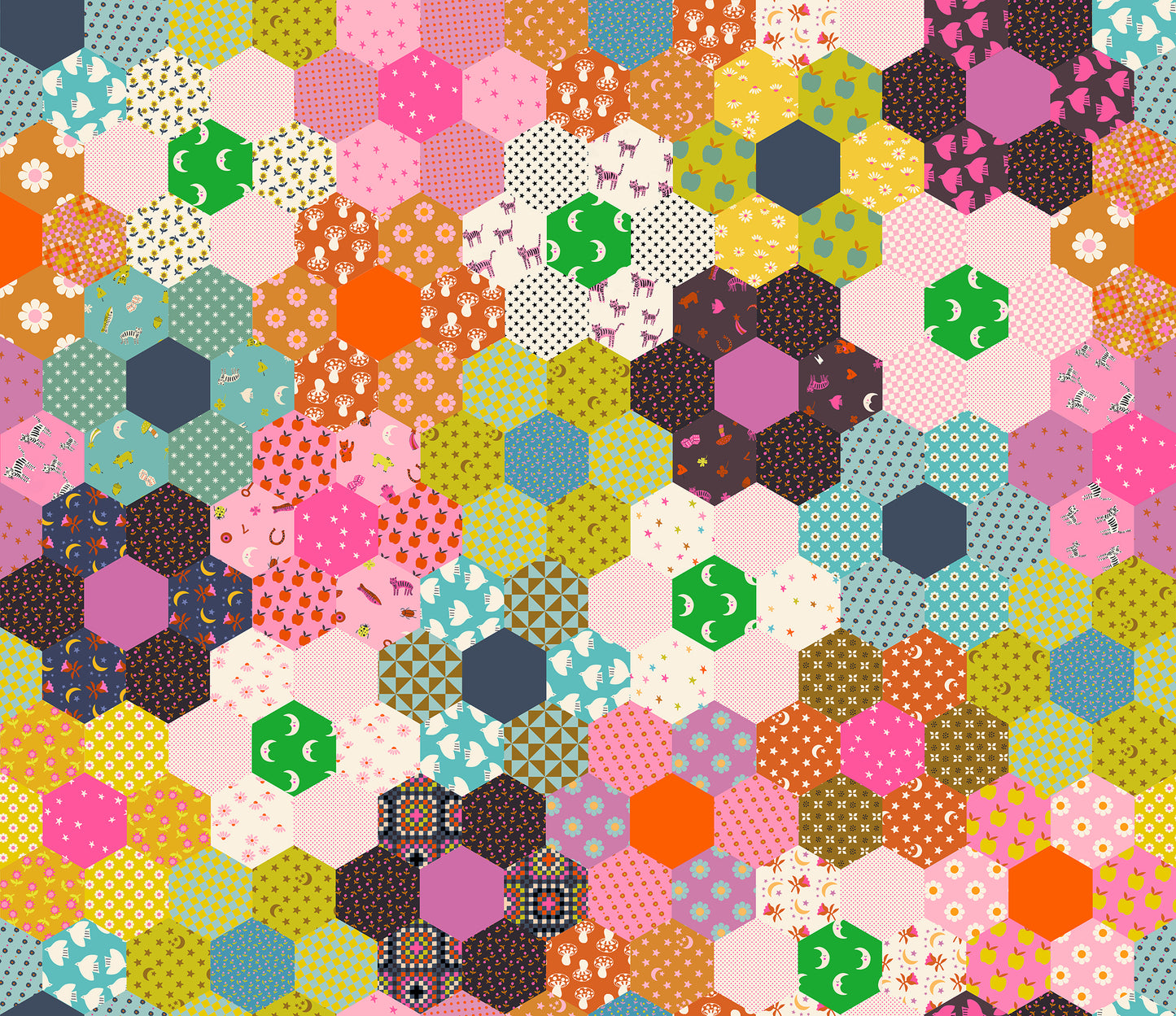 Ruby Star Society Catnap 108" Wideback Hexagon in Posy