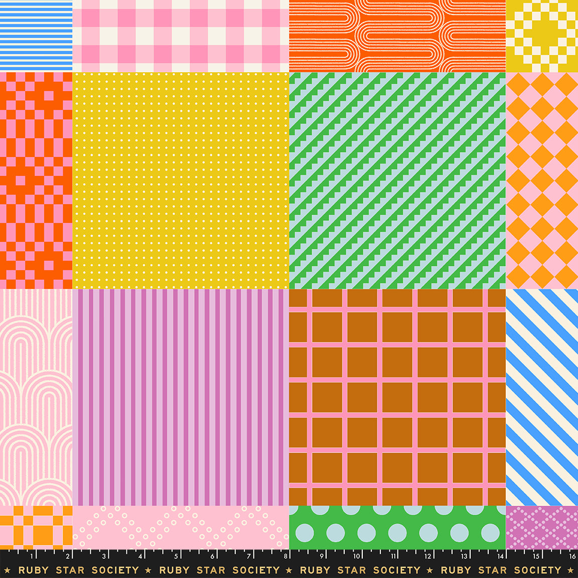 PREORDER Ruby Star Society Float Sampler Posy 24" x 44" Cheater Yardage