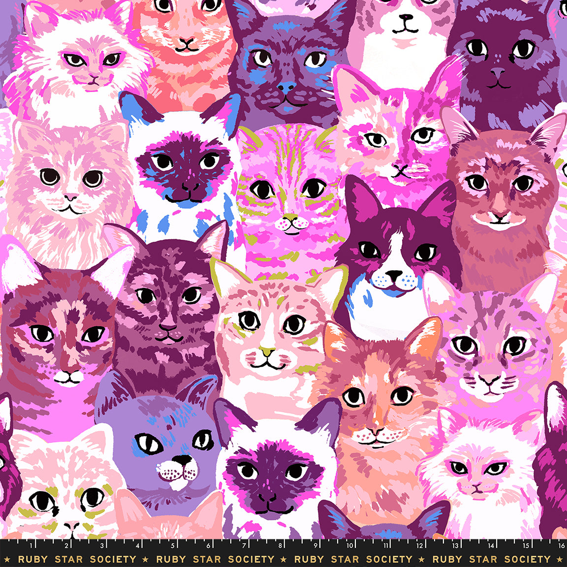 PREORDER Ruby Star Society Oops All Cats 108" Wideback Pink