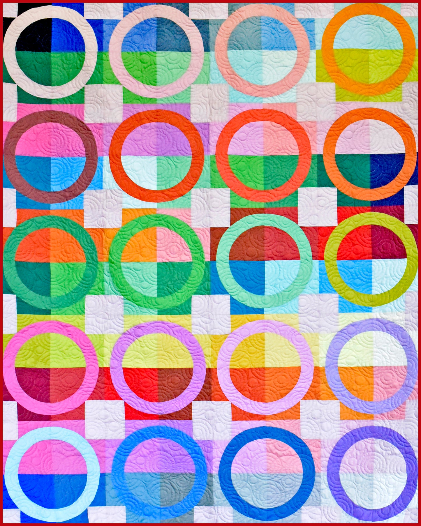 Ruby + Bee Solids Ring Toss Quilt Kit