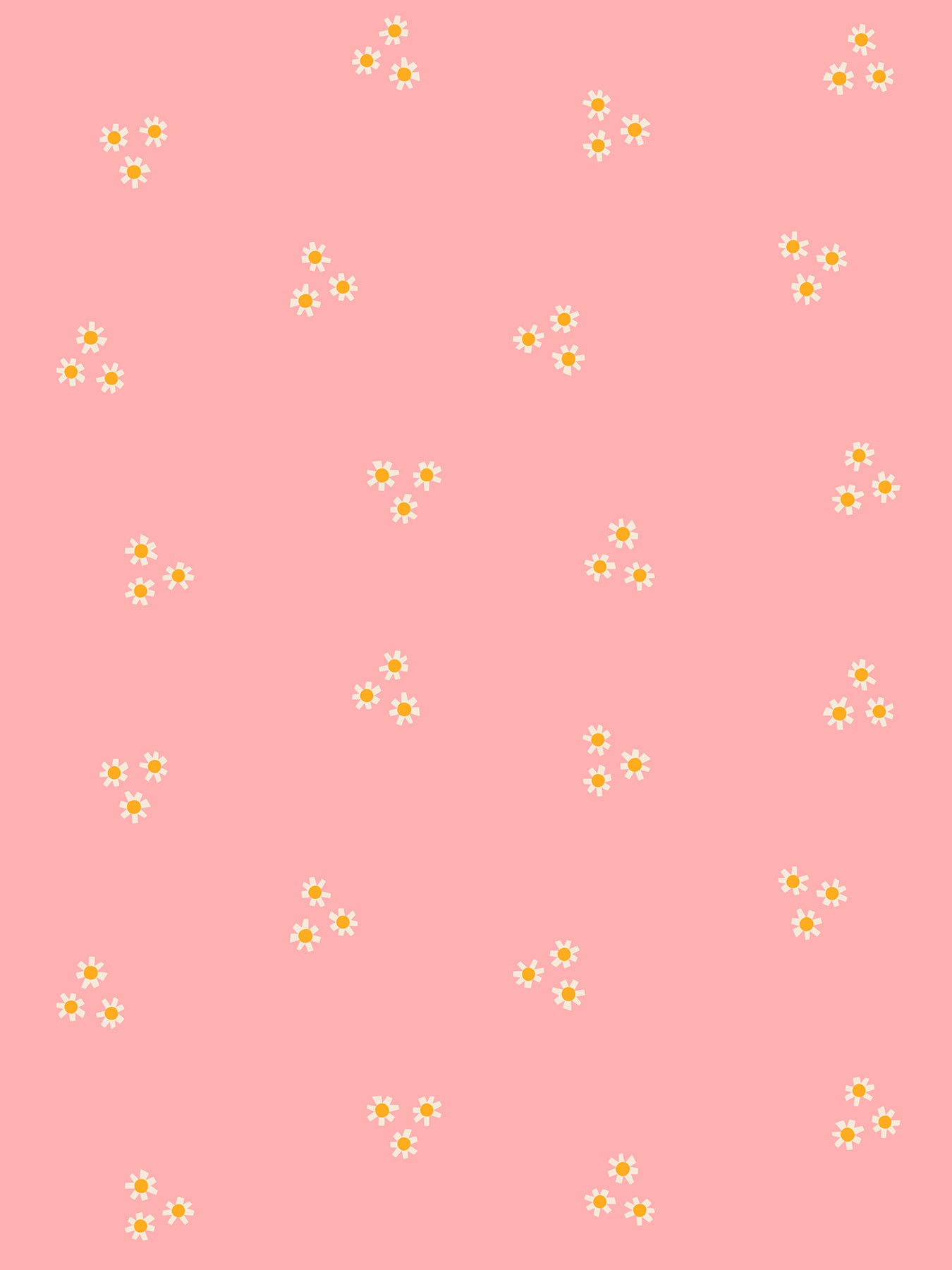 Ruby Star Society Flowerland Posies in Balmy. LIttle daisy clusters on light pink