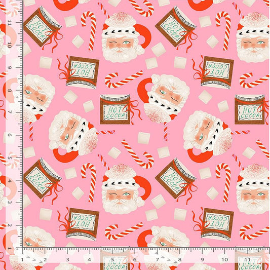 Holly Jolly Santa Mugs in Flamingo
