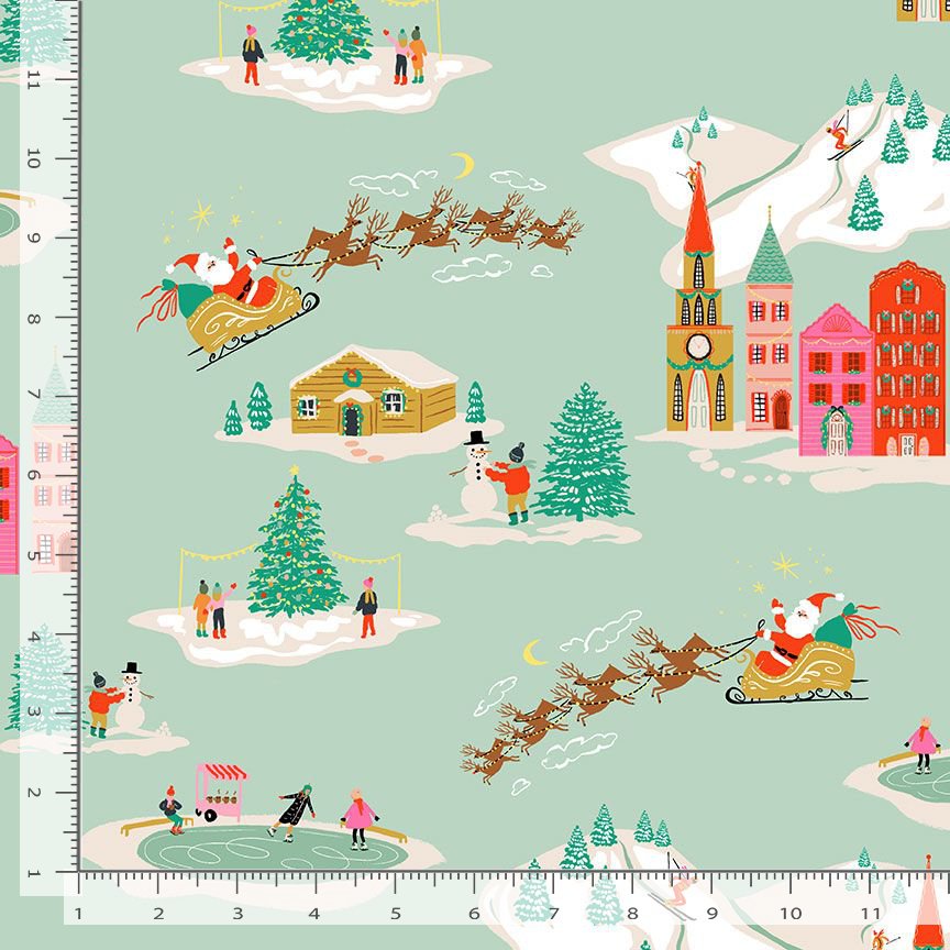 Holly Jolly Holiday Toile in Glacier