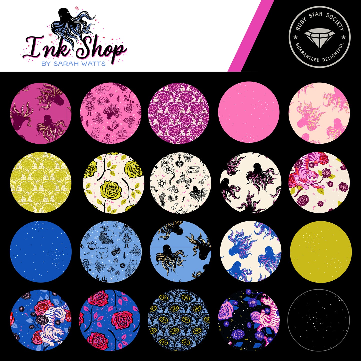 PREORDER Ruby Star Society Ink Shop Factory Cut Fat Quarter Bundle