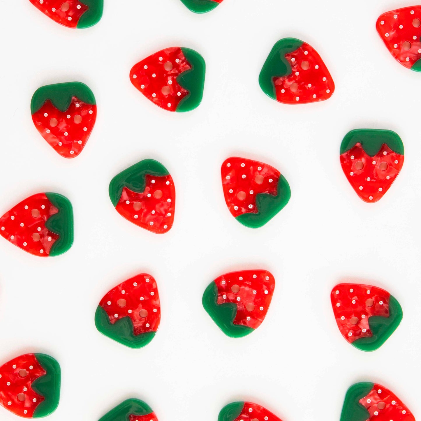 Sarah Hearts - Strawberry Large 1" Buttons