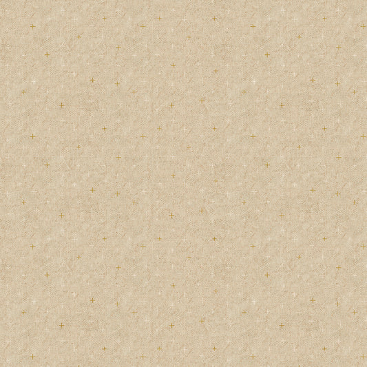 Cotton + Steel Basics Be Positive in Unbleached Metallic