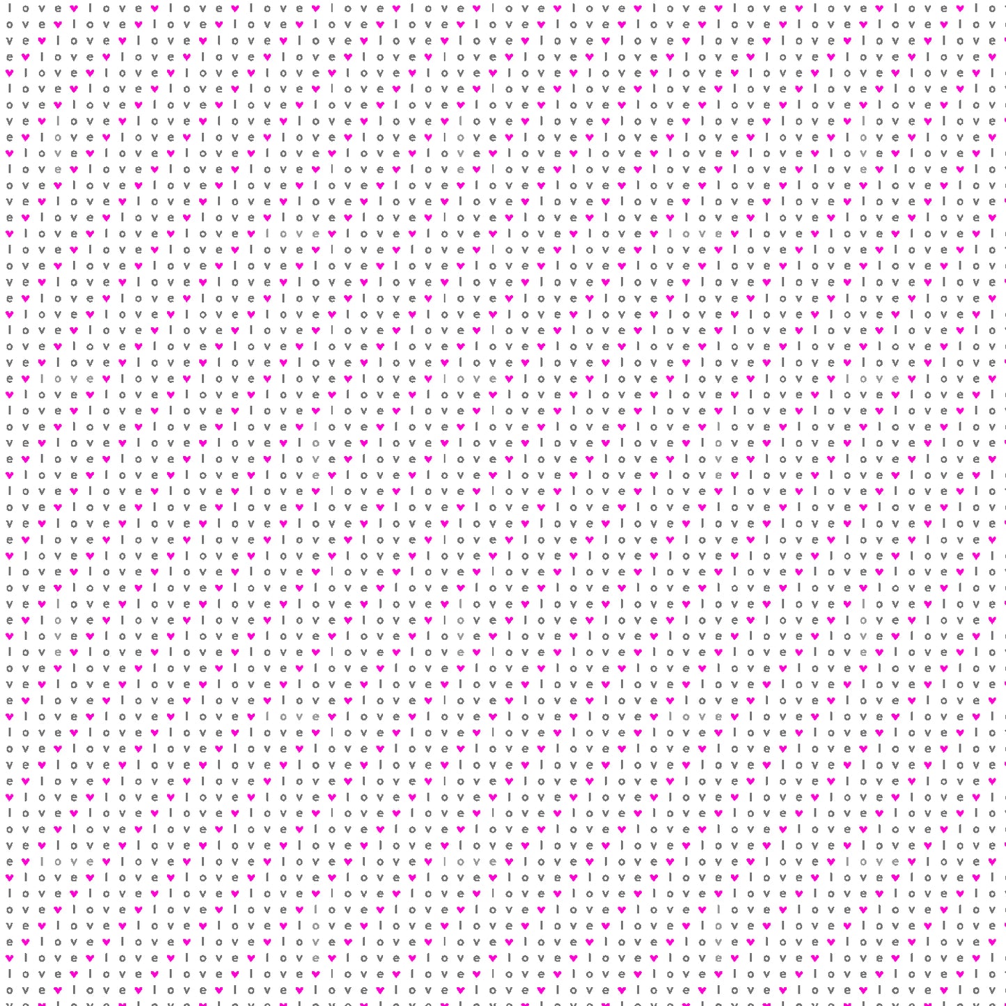 Cotton + Steel Basics Wordplay Love Sprinkled in Neon